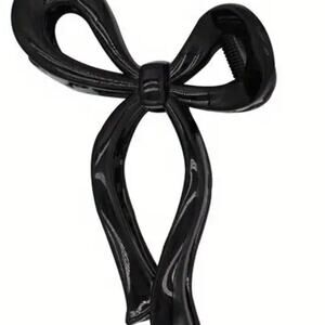 Black Bow Hair Clip